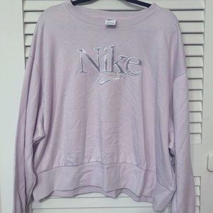 Womens Plus Size Nike Femme Crewneck Sweatshirt - Lavender 2XL NWOT